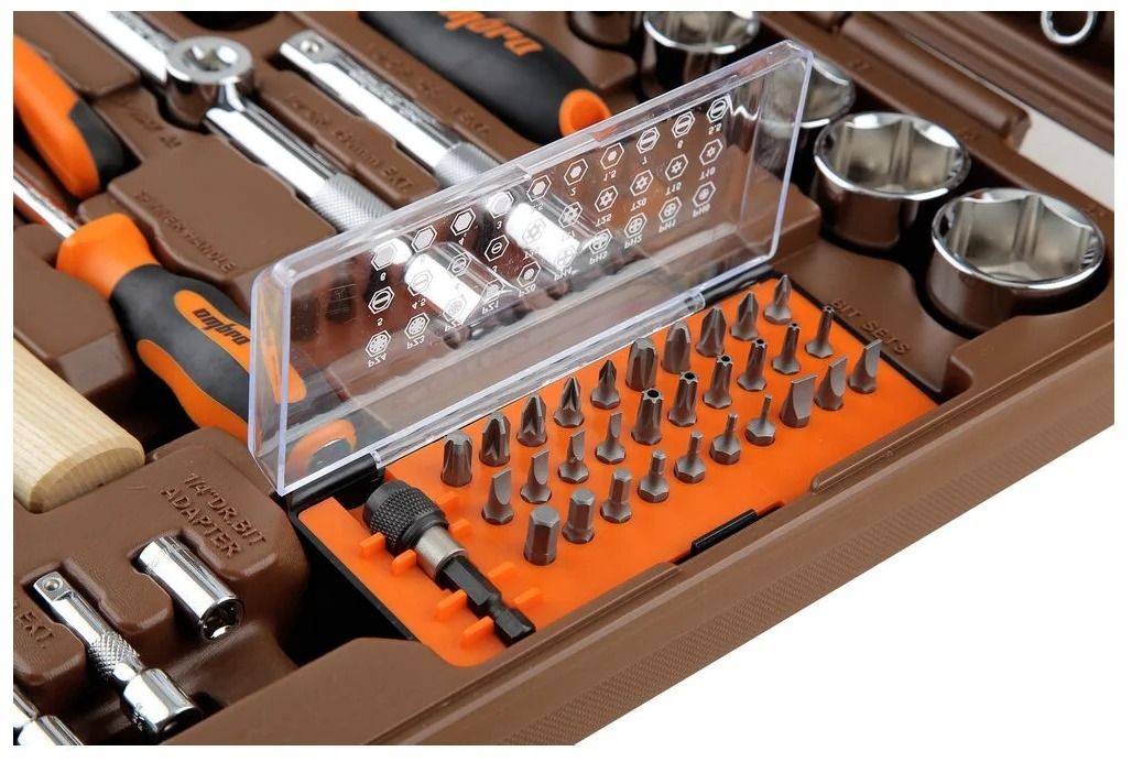Универсальный набор инструмента 1/4" и 1/2"DR Ombra OMT88S, 88 штук - фото